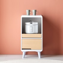 홀리 400 미니 밥솥장 밥솥다이 주방 수납장, 화이트오크(HBC906WAC)