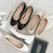3cm 스퀘어코 발편한 베이직 펌프스
