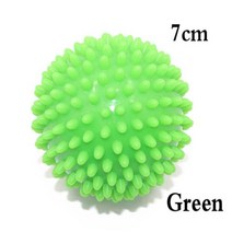 토닝볼 요가볼 메디신볼 7cm75cm 9cm 내구성 PVC 뾰족한 요가 마사지 볼 드레인 포인트 피트니스 손 발 통증 발바닥 근막염 완화제 고슴도치 공, 7cm-green
