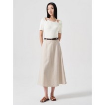 에잇세컨즈 리넨 A라인 롱스커트 베이지 354627JQ1A