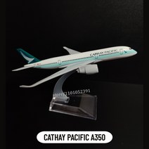 취미 수집용 항공사 비행기 모형 1:400 스케일 금속 항공 복제품 캐세이 퍼시픽 B747 항공기 모델 비행기 미니어처 방 장식 을 위한 선물 완구, 02 23.CATHAY A350