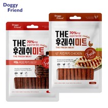 노령견용 말랑한 저염식 육포2종6봉 당뇨관리 강아지간식 스틱 질병예방 개