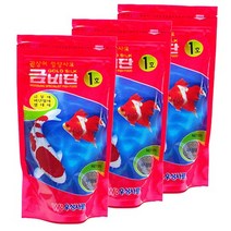 벅스앤미 금비단1호 120g x 3개 묶음 ( 금붕어 비단잉어 사료 )