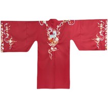 예쁜 개량 생활 계량 한복 Xi Brocade Royal Red 메이 컵 Original Men& Women& Chinese Style Heavy 자 수 Pi Song 웨딩 Dress Red 꽃 웨딩