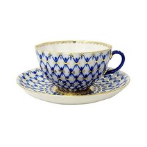 로모노소프 튤립 코발트 네트 찻잔 커피잔 세트 250 ml, 8.45 oz/250 ml