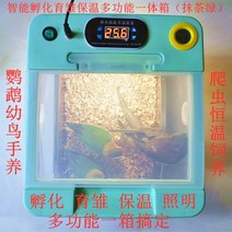 사육통 병아리 키우기 닭장 달팽이 앵무새 육추기, 지능형 다기능 부화 브루드 박스(하늘색)