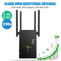 와이파이공유기 LTE라우터 5g 와이파이 리피터 Wifi5 앰프 1200mbps 와이파이 신호 네트워크 익스텐더 장거, 03 2.4G 5G AC1200 B_02 미국 플러그