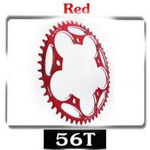 옴니움 크랭크 vxm road bicylcle 130bcd 좁은 와이드 체인휠 자전거 합금 초경량 체인링, 협동사, [07] 56T Red