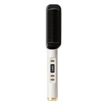 Fast Heating Ionic Hair Straightener Comb Anti-Scald Auto-Off Function for Home Dropship, [03] Black, [02] EU