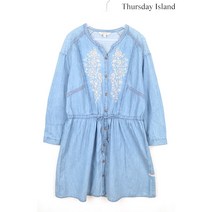 빈티지/ 써스데이아일랜드/데님 원피스/여성S/캐주얼675