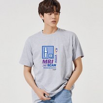 키밍 MRI SCAN 병원 그래픽 반팔티 레이어드