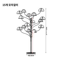 스탠드 모자진열대 매장 모자거치대 디피 소품걸이 디스플레이 보관, 스탠드 15토 클래식 블랙