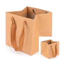 정사각 쇼핑백 종이 크라프트 미니 종이쇼핑백 친환경종이봉투 일식종이쇼핑백