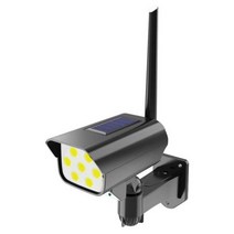 태양광cctv 태양광 모션 센서 보안 더미 카메라 IP65 방수 야외 투광 조명 가정 정원용 LED 램프, White shell_35LED White
