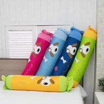 꿀몽 포비 사탕베개 에어메쉬원단 3D메쉬원단 롱베개 긴베개 바디필로우 아동베개 유아베개 성인베개 베, 스카이블루(솜미포함)