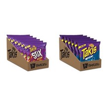 Takis Stix – Crispy Corn Snacks – 6 Individual Snack Pack Bags (4 oz each) + Takis Blue Heat Crunchy, 1, 기타