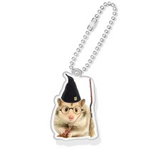 마법사 햄찌 햄스터 아크릴 키링, 볼체인 실버