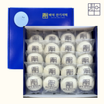 백억 잔기지떡 기정떡 술떡 개업 답례 떡 맛집 개별포장, 20개, 600g, 쑥