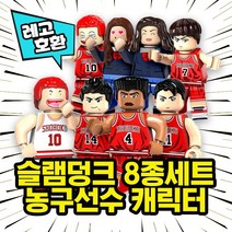 레고호환 슬램덩크 NBA 농구선수 캐릭터 농구대 농구장 블록 미니피규어 중국레고, 09. 슬램덩크 8종 세트
