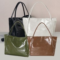 대학생 여대생 가죽 빅사이즈 숄더백 직장인 여성 회사원 출근 핸드백 심플한 오피스룩 가방