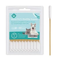 개 귀 고양이용 강아지 면봉 약 바르기 청소 작은 대나무, 50개