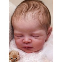솜인형키트 인형 만들기 16 키트 Zendric Lifelike Sleeping Newborn Baby 바디 핸드 메이드 DIY 키트가있는 미완성, [01] 16inch, [01] kit with cloth body