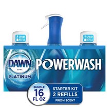 (미국직배) Dawn 던 파워 주방세제 스프레이 473ml + 2개 리필 Platinum Powerwash Dish Spray Dish Soap