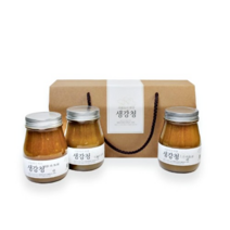 시골아이생강청 진저라떼 목에좋은차 수제청선물세트, 생강청 선물세트(3병)