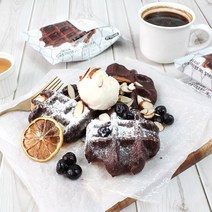 우리밀 벨기에 리에주식 초코 와플 카페 디저트 10개입, 우리밀 초코와플 65g 20개