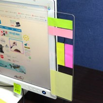 투명 모니터 메모보드 메모판 메모홀더 카피홀더 메모꽂이, 타입, 화이트