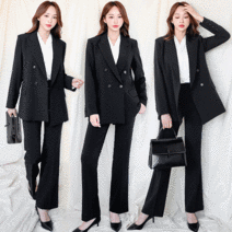 스판 정장 세트 셋업 수트 투피스 여자 빅사이즈 세미 델리아