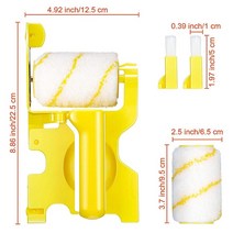 페인트 롤러 Proffesional Clean-Cut Paint Edger with 2Pc 교체 롤러 Brush Wall Painting Tools for Room Wall, 01 Short handle