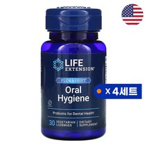 라이프익스텐션 플로라시스트 오랄하이진 유산균 베지 로젠지 30정 4세트