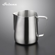 커피 머신 호환 부품 셀루나 스테인레스 스틸 라떼 아트 투수 우유 거품 주전자 에스프레소 머그잔 바리 스타 공예 카푸치노 컵 냄비 도구, 5온스(150ml)