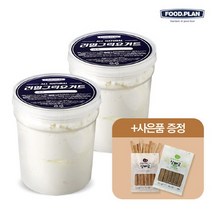 [푸드앤플랜] 리얼 그릭 플레인 요거트 500g 2개+통밀 귀리과자 빼로스틱 증정, 그릭요거트2개+살빼로