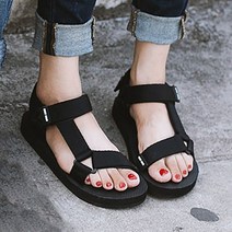 여자 여름 샌들 커플 발편한 여성 스트랩 여행 바캉스