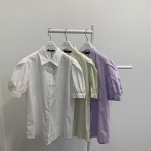 화이트바스 NC충장 셔츠인듯 블라우스인듯~? 어깨 퍼프 포인트 블라우스 B21MBL0707