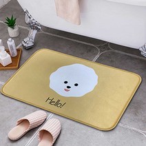 강아지 얼굴 러그 예쁜 욕실 주방 베란다 데코 매트 집인테리어러그, 11_WILDCAMP