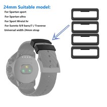 호환 SUUNTO Spartan Suunto 9/traverse 24mm 실리콘교체 시계 스트랩 밴드 키퍼 루프 홀더 리테이너 링 10 개