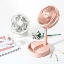 헤론티아 와이어리스 무선선풍기 핑크 캠핑용 휴대용, 단품
