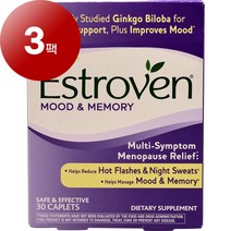 Estroven 에스트로븐 스트레스 플러스 무드 & 메모리 30정, 3팩