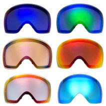 제로 테크 베이스 오클리 플라이트덱 XL 스노우 고글용 교환 교체 렌즈, 그린 미러