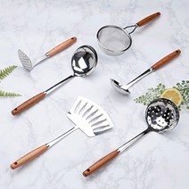 홈앤하우스 우드 조리도구 6종 세트, B세트_색상_상세페이지참조