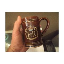 덴비 머그 빈티지 E II R God Save The Queen 1953년 6월 2일 EXC