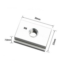 티트랙 T트랙 슬라이더 프로파일 목공 게이지m6m8 t-트랙 슬라이더 슬라이딩 63, 5pcs m8, 1개
