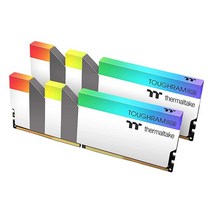 Thermaltake TOUGHRAM RGB 화이트 DDR4 4400MHz 16GB(8GB 2개) 1680만 컬러 RGB Alexa Razer Chroma/5V 마더보드 동기식 R, 4400MHz_White