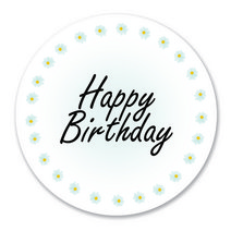 축하스티커 Happy Birthday 원형 48mm 4.8cm 유광 무광 방수 생일 주문제작 포장스티커 생일축하 소량, 디자인번호를 카톡 채널(고니공방)로 알려주세요, 33mm, 모조지