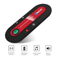 블루투스카오디오 무선 FM 라디오 차량용 무선 블루투스 스피커 핸즈프리 키트 선 바이저 MP3 플레이어, 02 빨간