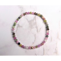 토르말린 팔찌 천연석 건강팔찌 전기석팔찌 3미리 컷팅면 투르말린 원석팔찌 14K 골드필드볼 포인트