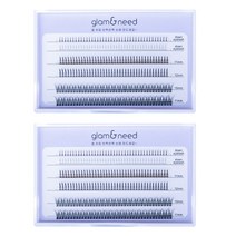 glam&need 속눈썹 셀프연장 아이래쉬 컬혼합세트 A형V형I형 부분가닥속눈썹(접착제 포함), 컬혼합세트2개